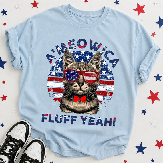 A-Meowica Fluff Yeah DTF Heat Transfer