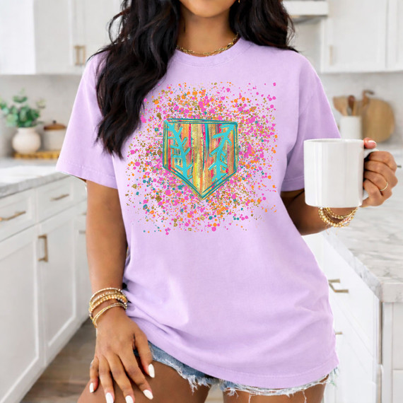 Splatter Home Plate DTF Heat Transfer