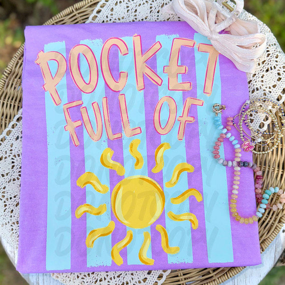 Pocket Full Of Sunshine Stripes DTF Heat Transfer