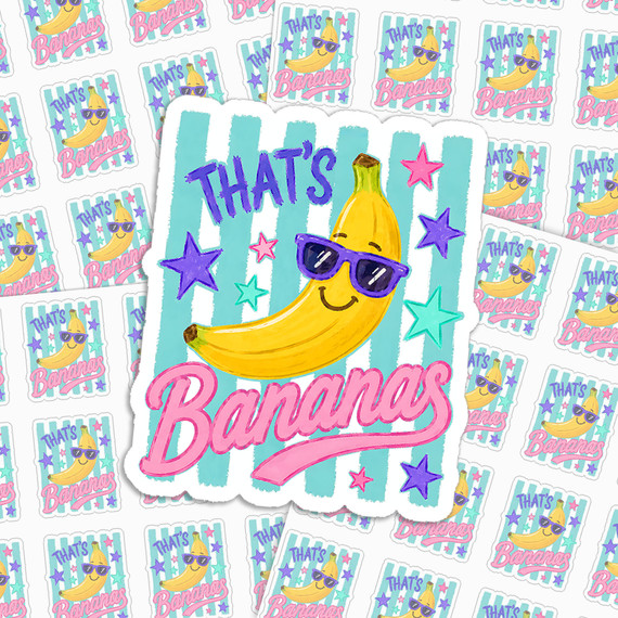 That's Bananas Vinyl Sticker Sheet – Waterproof & Weatherproof
