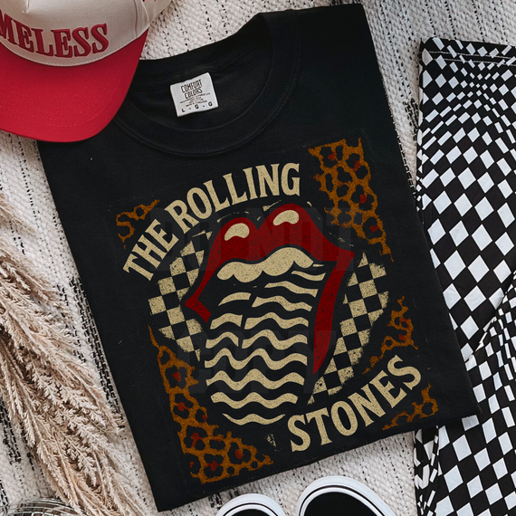 Retro Band Tees - Knockout Black DTF Heat Transfer