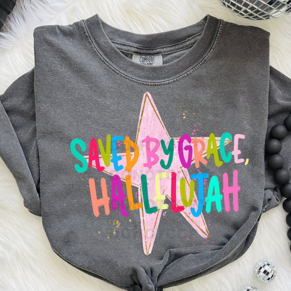 Saved By Grace Hallelujah DTF Heat Transfer
