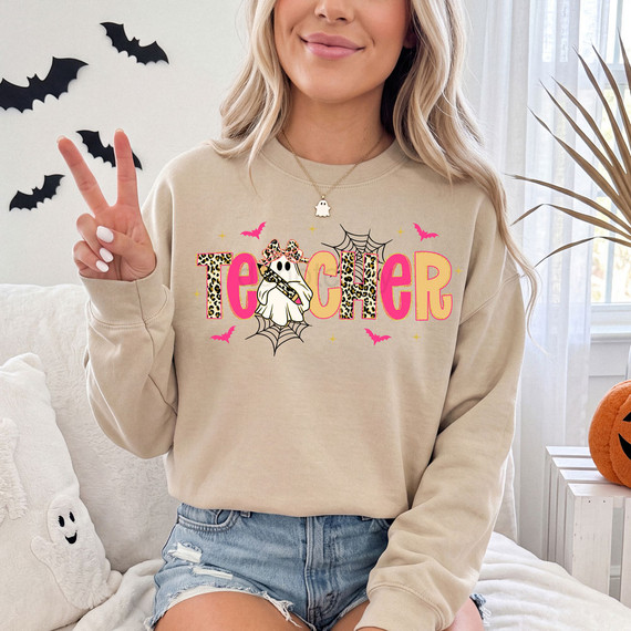 Spooky Ghost School Staff DTF Heat Transfer