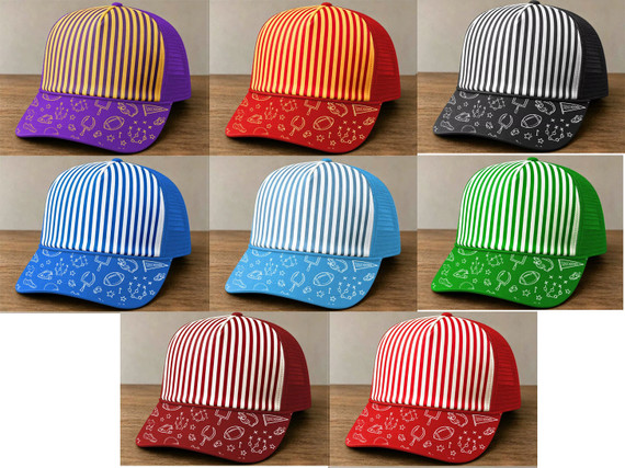 Pinstripe Kickoff Collection Football Structured Cotton Trucker Hats