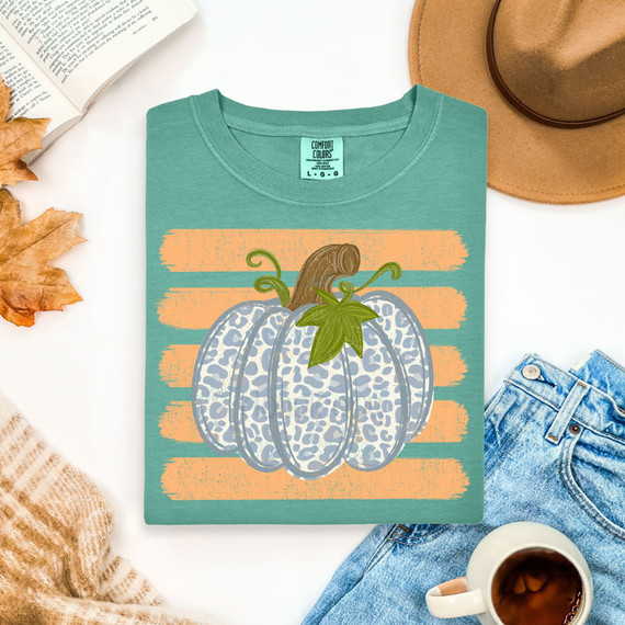 Leopard Pumpkin Stripes DTF Heat Transfer