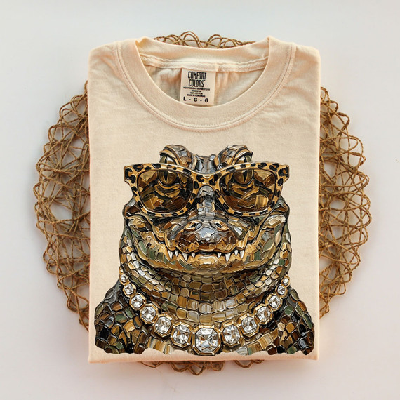 Glam Alligator DTF Heat Transfer