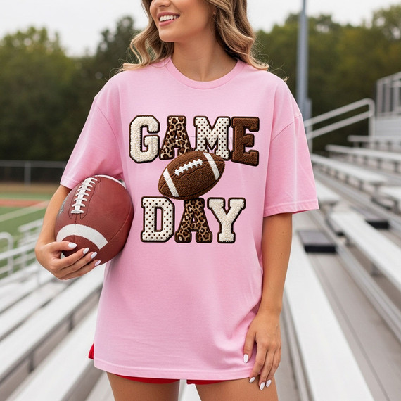 Faux Patch Game Day Football DTF Transfer