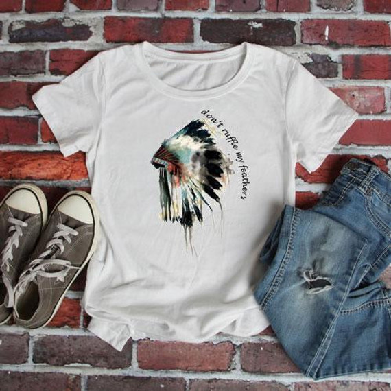 Indian Headdress Watercolor Sublimation Transfer