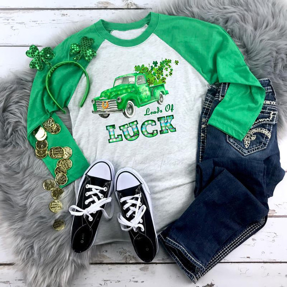 Loads of Luck St. Patrick's Day Truck Sublimation Transfer Loads of Luck St. Patrick's Day Truck Sublimation Transfer