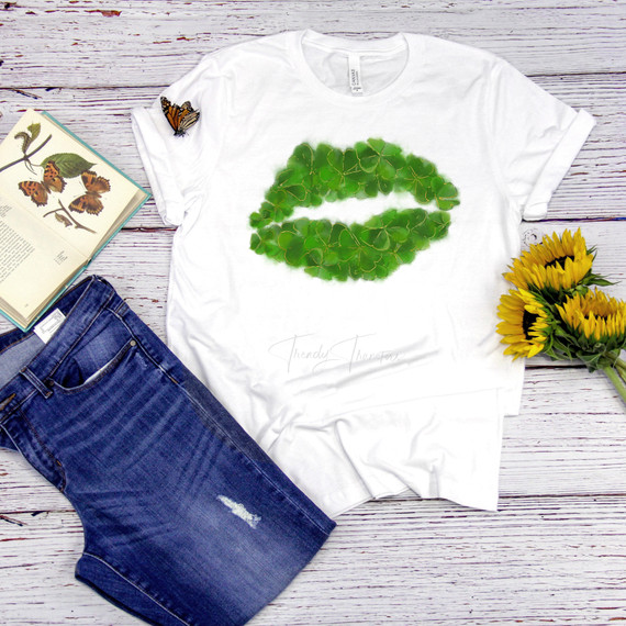 Clover lips St. Patrick's Day Sublimation Transfer Clover lips St. Patrick's Day Sublimation Transfer