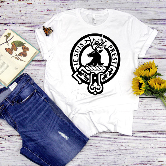 Je Suis Prest outlander crest Outlander TV show fan art Sublimation Transfer