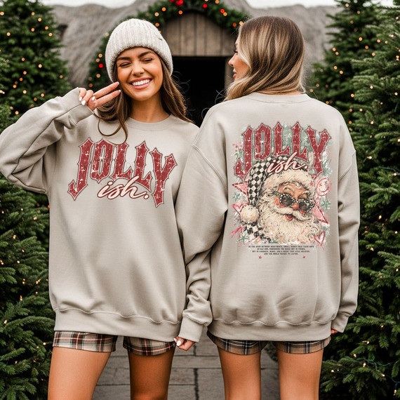 Jolly-ish Retro Santa Christmas FULL SET DTF Transfer | Alligator Halloween Heat Transfer