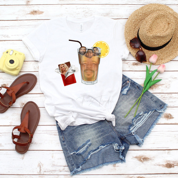 Funny parody Ice T Ice Cube Coco Iced Tea and chocolate bar Sublimation Transfer