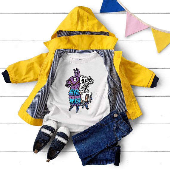 Fortnite Marshmellow llama mashup video game fan art Sublimation Transfer