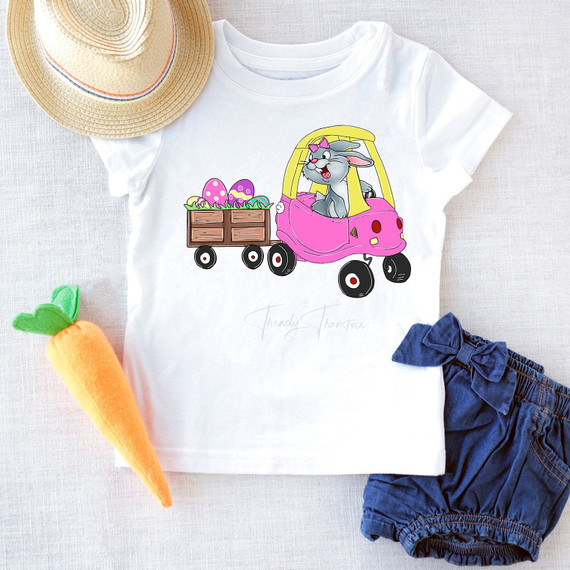 Cozy coupe easter bunny girls Sublimation Transfer Cozy coupe easter bunny girls Sublimation Transfer