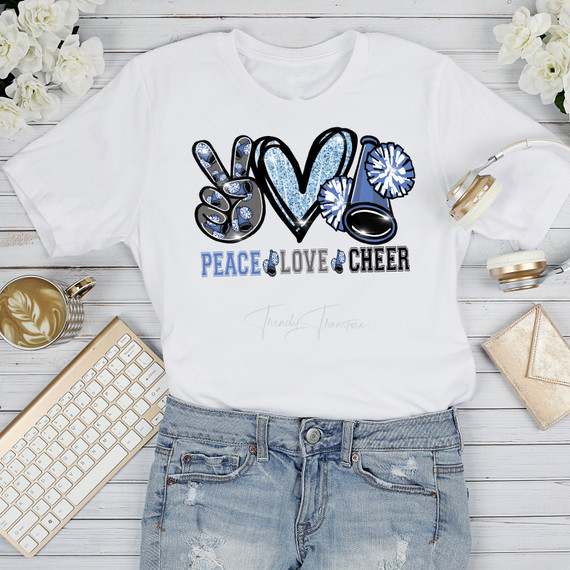 Peace Love Cheer Sublimation Transfer
