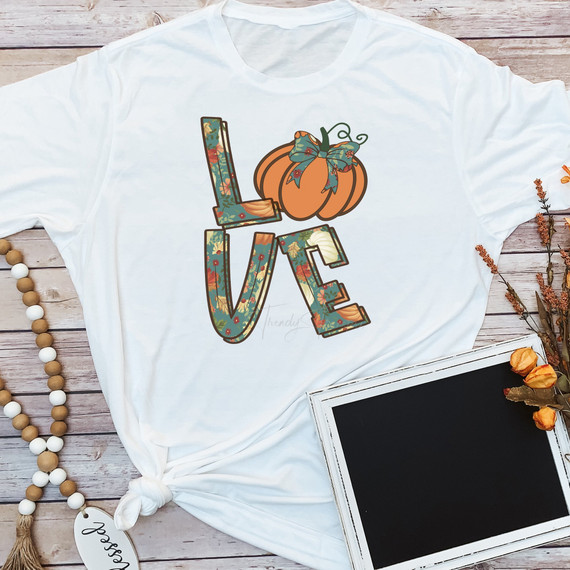 LOVE Pumpkin Sublimation Transfer