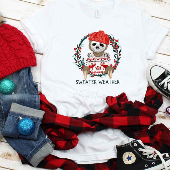 Sweater Weather Sloth Sublimation Transfer Sweater Weather Sloth Sublimation Transfer