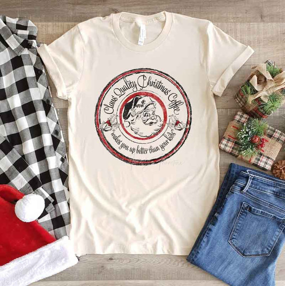 Claus Quality Christmas Coffee Sublimation Transfer