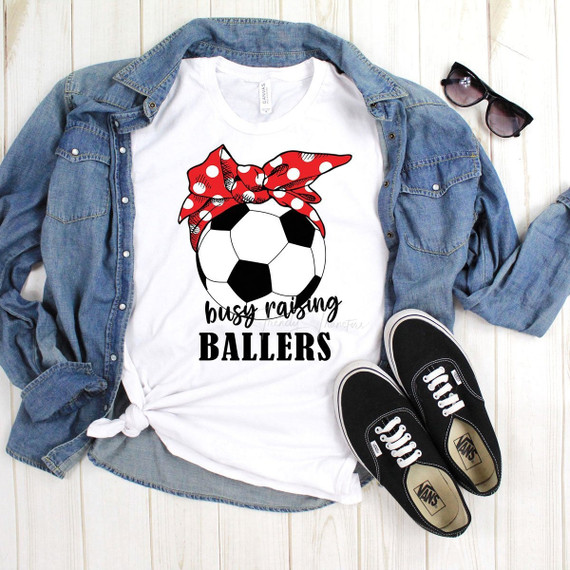 Busy Raising Ballers Soccer Sublimation Transfer