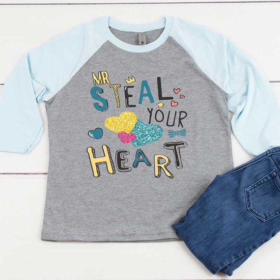 Mr Steal Your Heart YOUTH Screen Print Heat Transfer