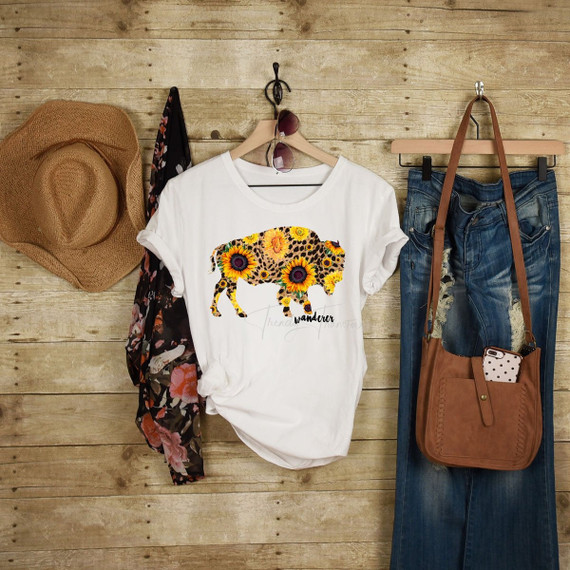 Leopard and Sunflower Buffalo Sublimation Transfer