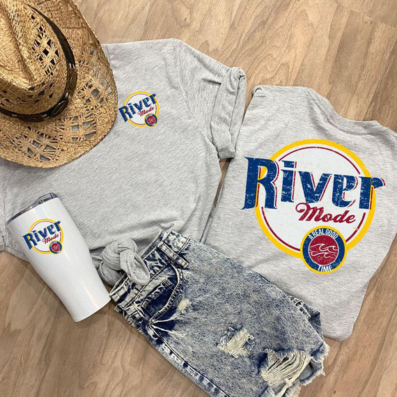 River Mode POCKET Screen Print Heat Transfer