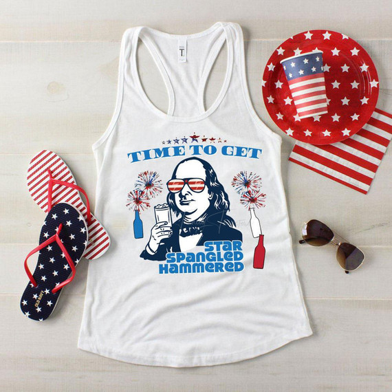 Time To Get Star Spangled Hammered Sublimation Transfer