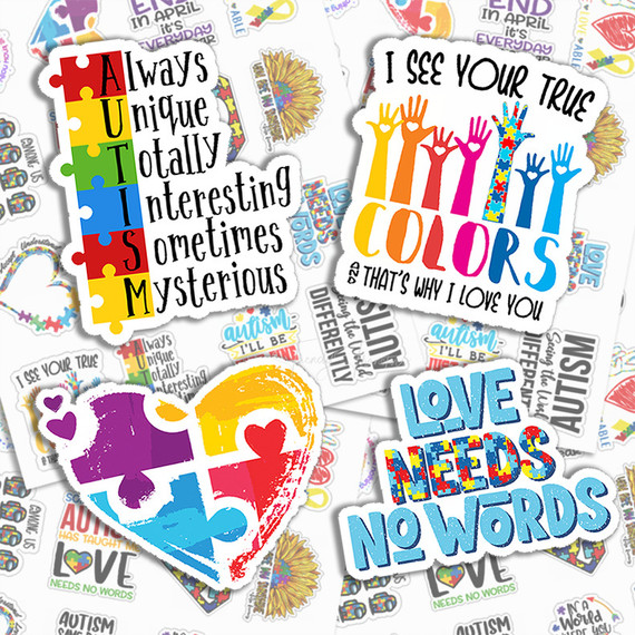 Autism Awareness Variety Pack Sticker Sheet