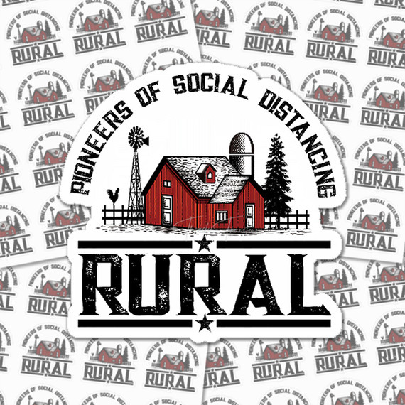 Pioneers Of Social Distancing Rural Sticker Sheet