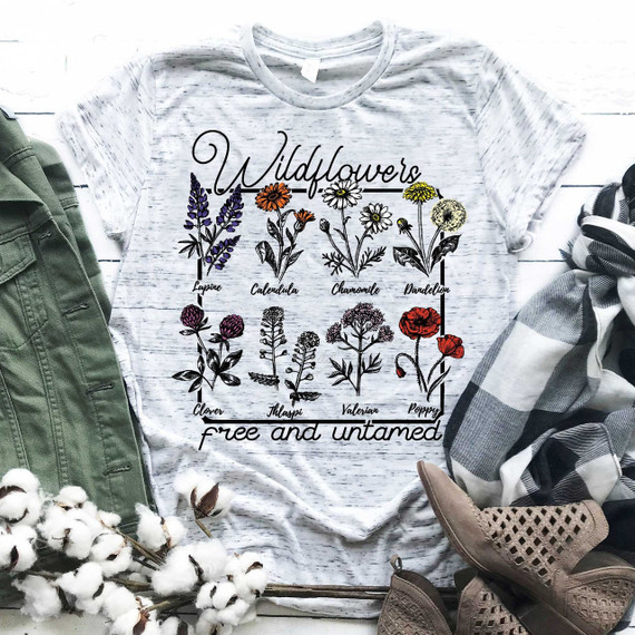 Wildflowers Free And Untamed Sublimation Transfer