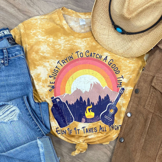 Just Tryin To Catch A Good Time Screen Print Heat Transfer