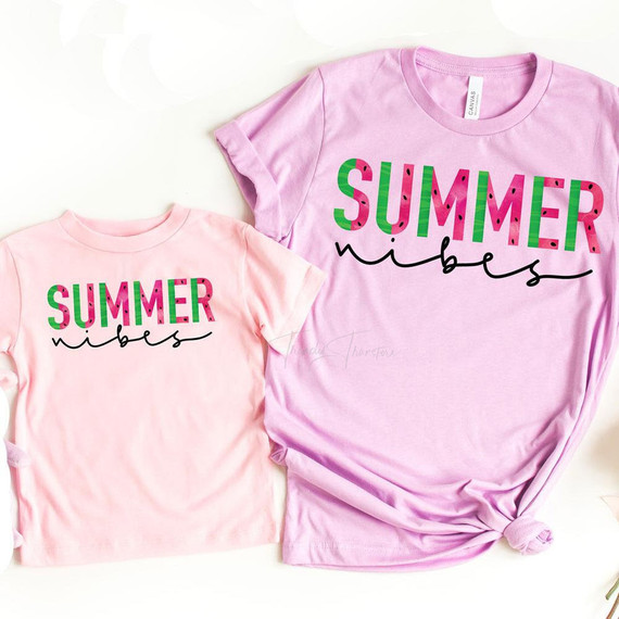 Summer Vibes Watermelon YOUTH Screen Print Heat Transfer