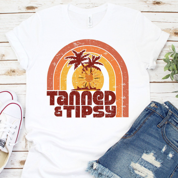 Tanned And Tipsy Sublimation Transfer