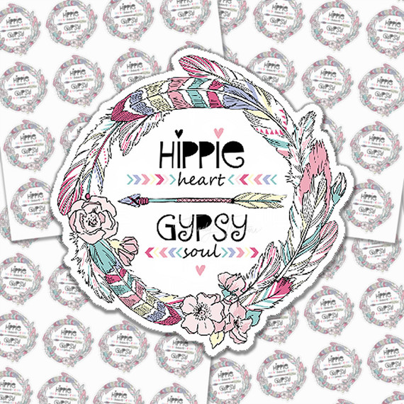 Hippie Heart Gypsy Soul Sticker Sheet