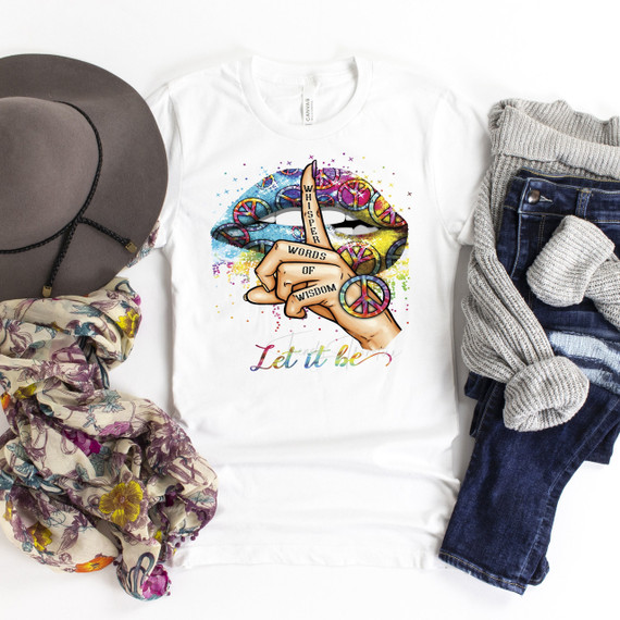 Peace Lips DTF Heat Transfer