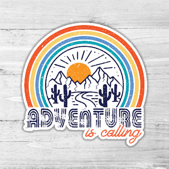 Adventure Is Calling Die Cut Sticker