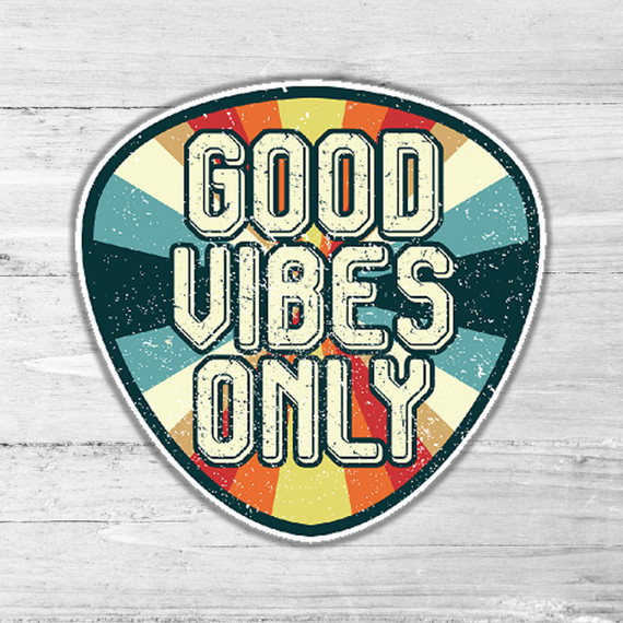 Good Vibes Only Retro Die Cut Sticker