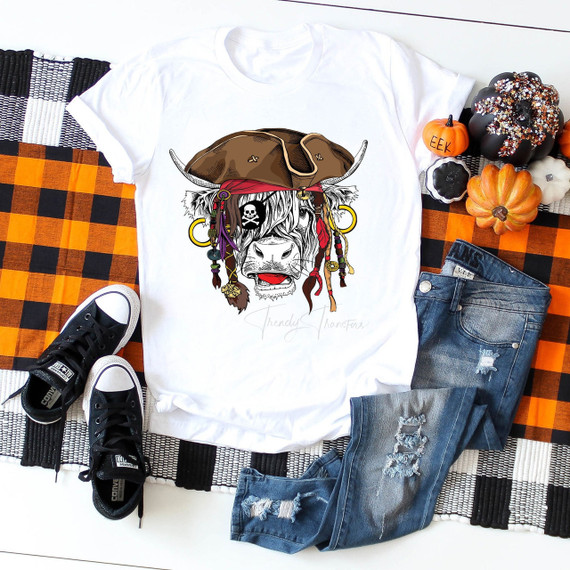 Shaggy Cow Pirate Sublimation Transfer