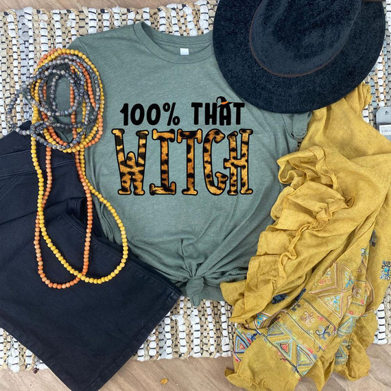 100percent That Witch Leopard DTF Heat Transfer