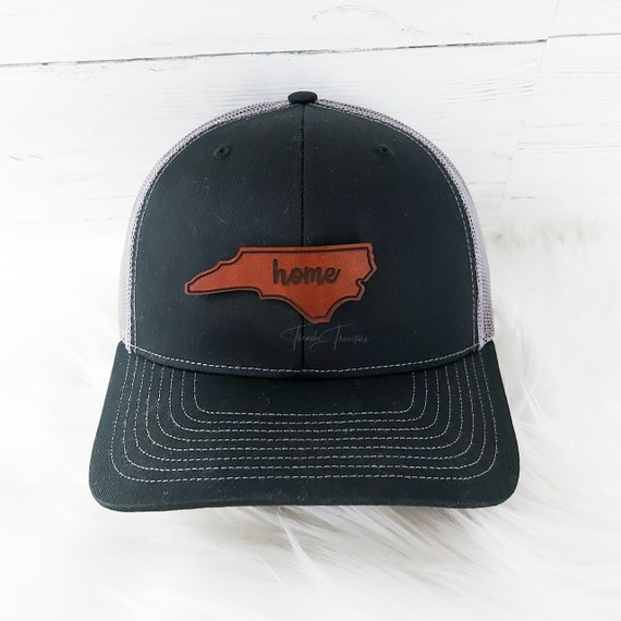 North Carolina Home Leather Hat Patch