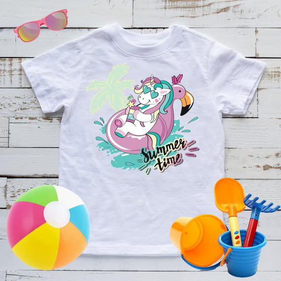 Unicorn Flamingo Floatie Summer Sublimation Transfer