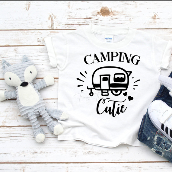 Camping Cutie RV YOUTH One Color Sublimation Transfer