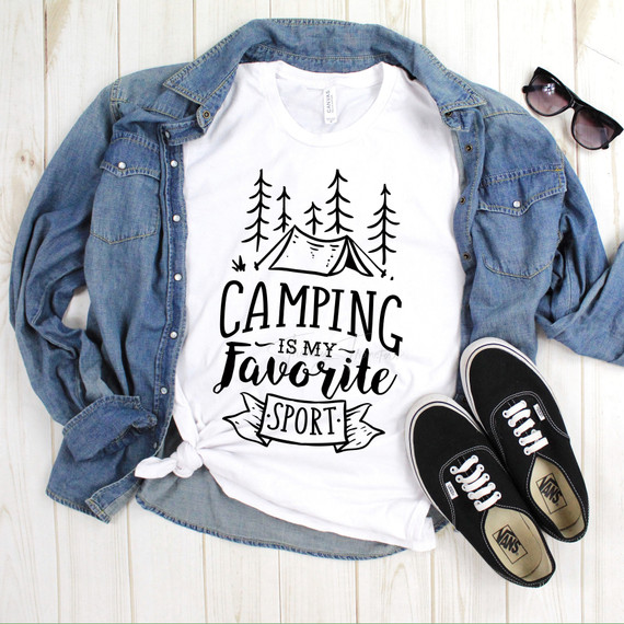 Camping Is My Favorite Sport One Color Sublimation Transfer