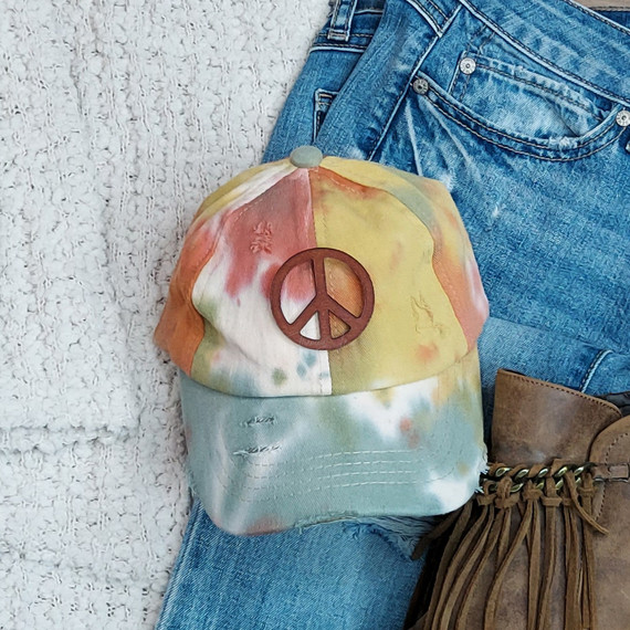 Peace Sign Leather Patch