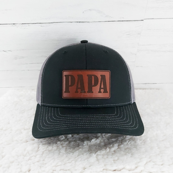 Custom Dad Leather Hat Patch