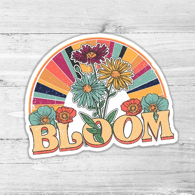 Bloom die cut vinyl sticker