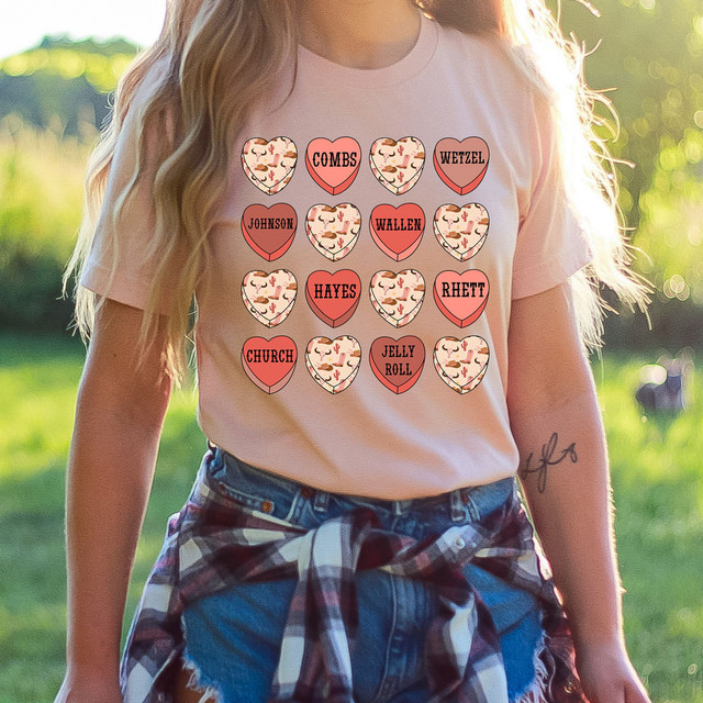 Country Hearts DTF Heat Transfer