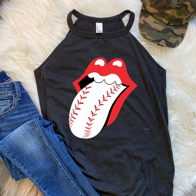 Baseball Lips DTF Heat Transfer