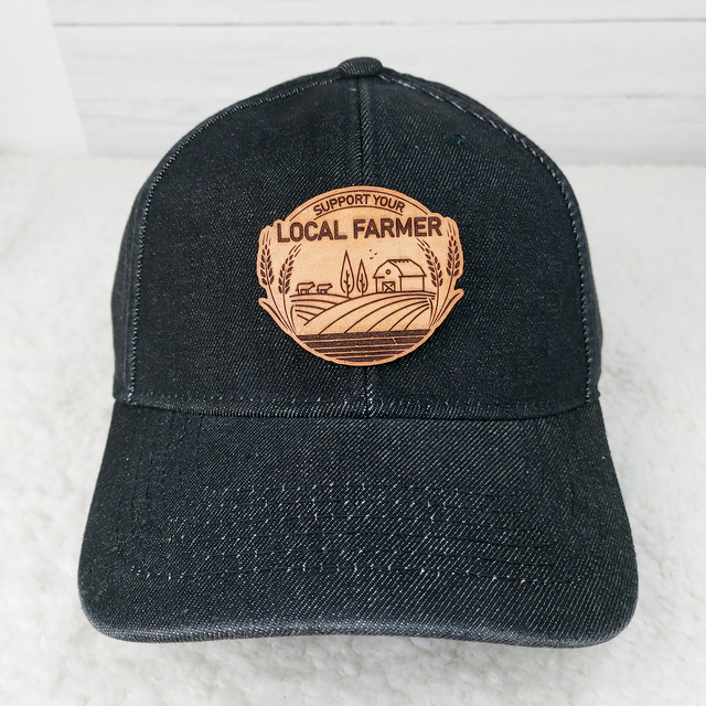 Support Your Local Farmer Leather Patch